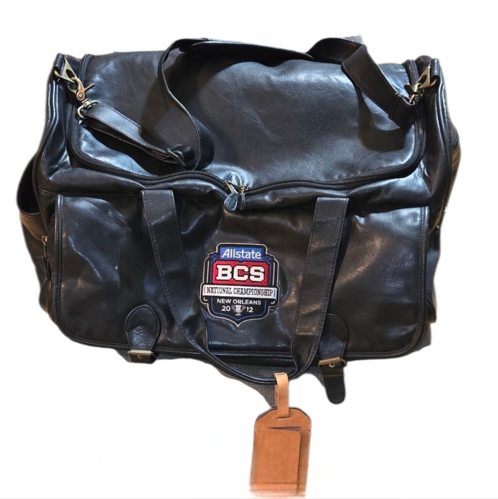 Black Leather Duffel Bag 2012 Allstate BCS National Championship Game